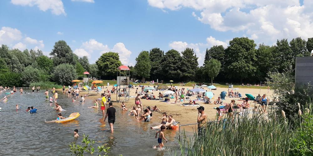 Zwemmen in een recreatiedomein