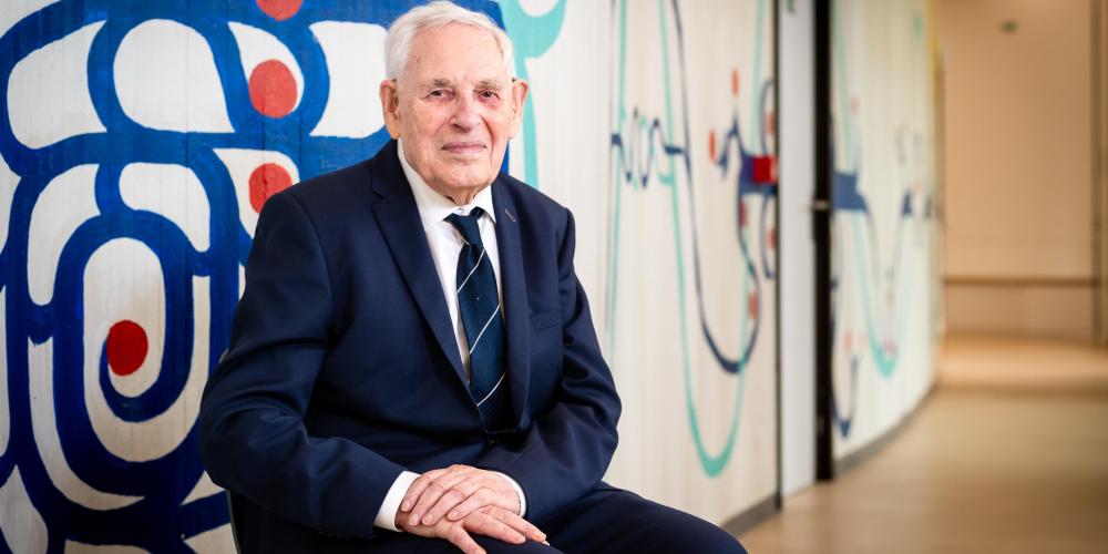 VUB pionier Sylvain Loccufier in het Braemgebouw