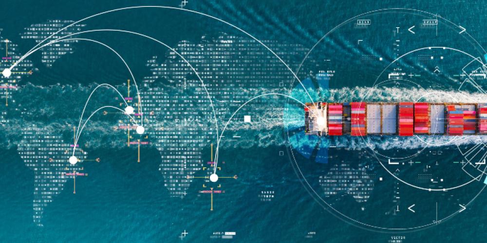 Brussels Maritime Talks event Cargo ship crossing the sea