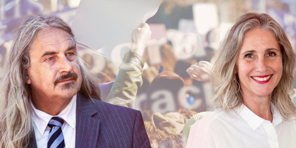 Ilja Leonard Pfeijffer en Karen Celis