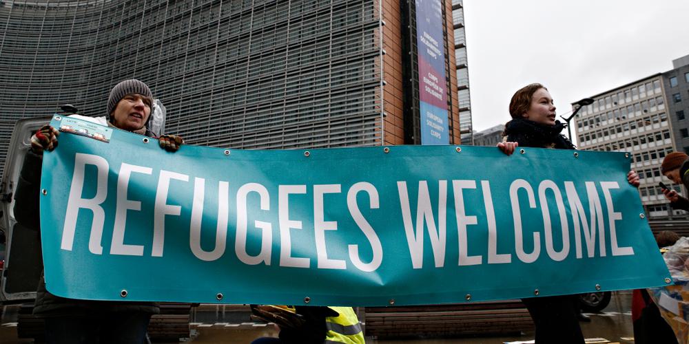 Protest Vluchtelingen welkom