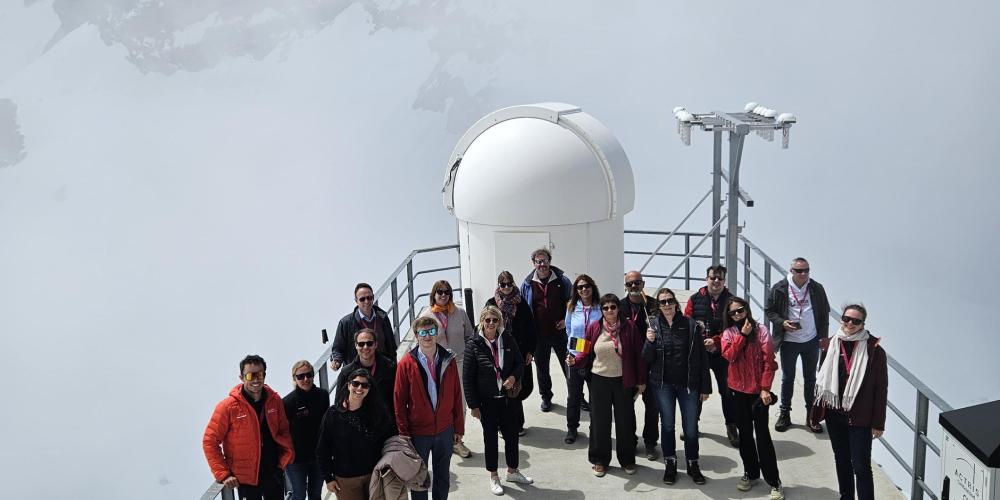 Belgian university delegation visits Jungfraujoch reseach centre and Sphinx Observatory