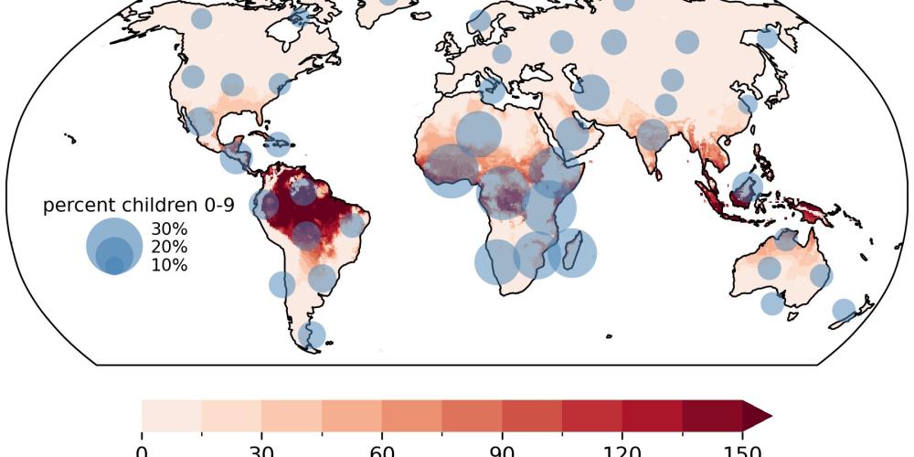 Figure 1_Global map without caption_Children exposed to climate change-driven heat stress_EMBARGOED 20260826.jpg