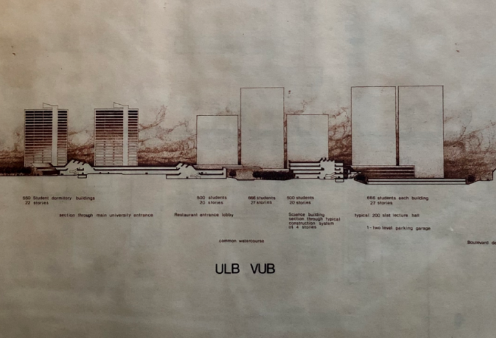 Woontorens op de campus van VUB en ULB
